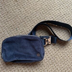 lululemon athletica Navy Corduroy Crossbody Belt Bag